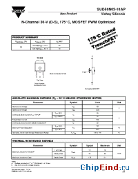 Datasheet SUD50N03-10AP manufacturer Vishay