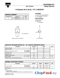 Datasheet SUD50N04-07L manufacturer Vishay