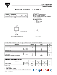 Datasheet SUD50N04-09H manufacturer Vishay