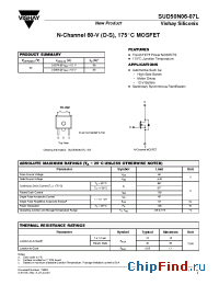 Datasheet SUD50N06-07L manufacturer Vishay