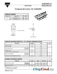 Datasheet SUD50P04-15 manufacturer Vishay
