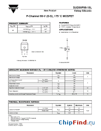 Datasheet SUD50P06-15L manufacturer Vishay