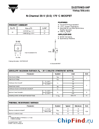 Datasheet SUD70N03-04P manufacturer Vishay