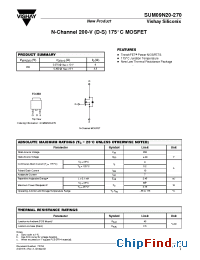 Datasheet SUM09MN20-270 manufacturer Vishay