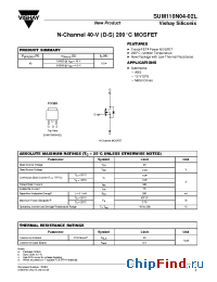 Datasheet SUM110N04-02L manufacturer Vishay