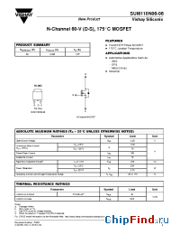 Datasheet SUM110N06-06 manufacturer Vishay