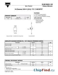 Datasheet SUM16N20-165 manufacturer Vishay