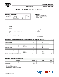 Datasheet SUM40N03-30L-E3 manufacturer Vishay