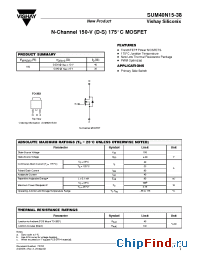 Datasheet SUM40N15-38 manufacturer Vishay