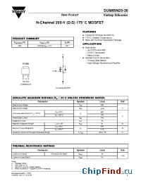 Datasheet SUM65N20-30 manufacturer Vishay