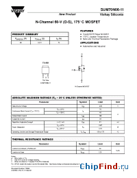 Datasheet SUM70N06-11 manufacturer Vishay