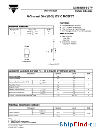 Datasheet SUM85N03-07P manufacturer Vishay