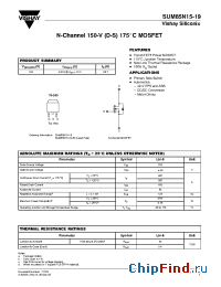 Datasheet SUM85N15-19 manufacturer Vishay