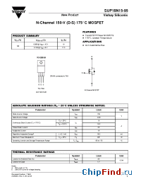 Datasheet SUP18N15-95 manufacturer Vishay