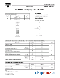 Datasheet SUP28N15-52 manufacturer Vishay