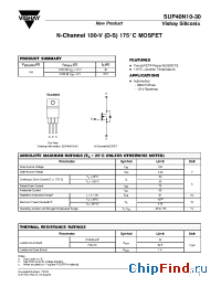Datasheet SUP40N10-30 manufacturer Vishay