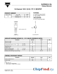 Datasheet SUP60N10-16L manufacturer Vishay