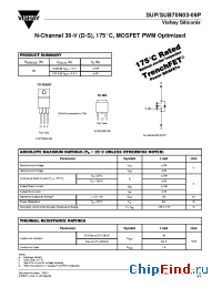 Datasheet SUP70N03-09P производства Vishay