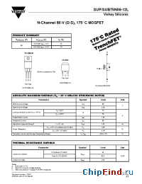 Datasheet SUP75N06-12L manufacturer Vishay