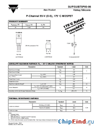 Datasheet SUP75P05-08 manufacturer Vishay