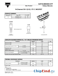 Datasheet SUP85N03-07P manufacturer Vishay