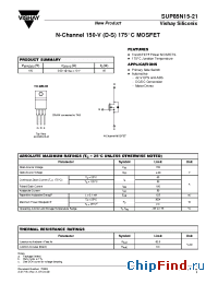Datasheet SUP85N15-21 manufacturer Vishay