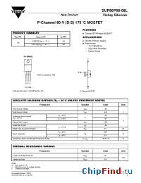 Datasheet SUP90P06-09L manufacturer Vishay