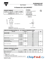 Datasheet SUR50N025-05P-T4-E3 manufacturer Vishay