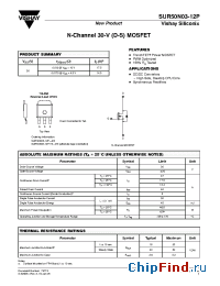 Datasheet SUR50N03-12P-E3 manufacturer Vishay