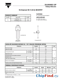 Datasheet SUU50N03-12P manufacturer Vishay