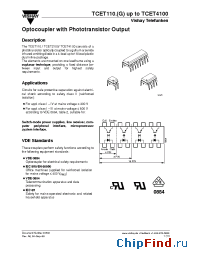 Datasheet TCET1102G manufacturer Vishay