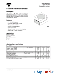 Datasheet TEMT3700 manufacturer Vishay