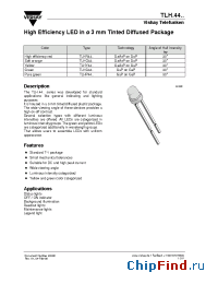 Datasheet TLHR44 manufacturer Vishay