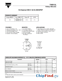 Datasheet TN3012L manufacturer Vishay