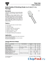 Datasheet TSAL7400 manufacturer Vishay