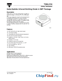 Datasheet TSML3700 manufacturer Vishay