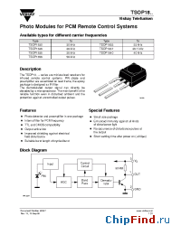 Datasheet TSOP1830 manufacturer Vishay