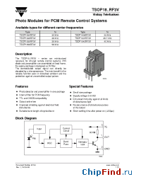 Datasheet TSOP1830RF3V manufacturer Vishay