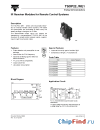 Datasheet TSOP2238WE1 manufacturer Vishay