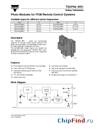 Datasheet TSOP4833WE1 manufacturer Vishay