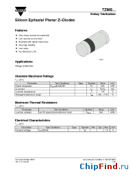 Datasheet TZMB11 manufacturer Vishay