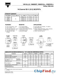Datasheet VN0605T manufacturer Vishay
