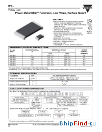 Datasheet WSL-2010 0R006 1%T manufacturer Vishay