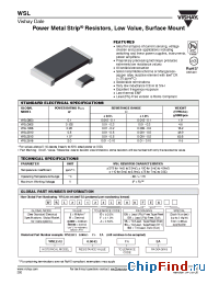 Datasheet WSL20104L000FEB manufacturer Vishay