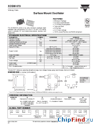 Datasheet XOSM-573AARE50ME4 manufacturer Vishay