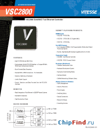 Datasheet VSC2800 manufacturer Vitesse
