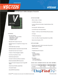 Datasheet VSC7226 manufacturer Vitesse