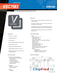 Datasheet VSC7983 manufacturer Vitesse