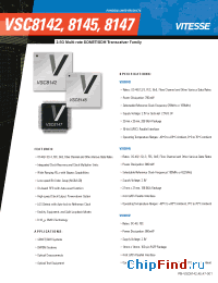 Datasheet VSC8142 manufacturer Vitesse