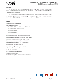 Datasheet VG36641641DT-8H manufacturer VIS